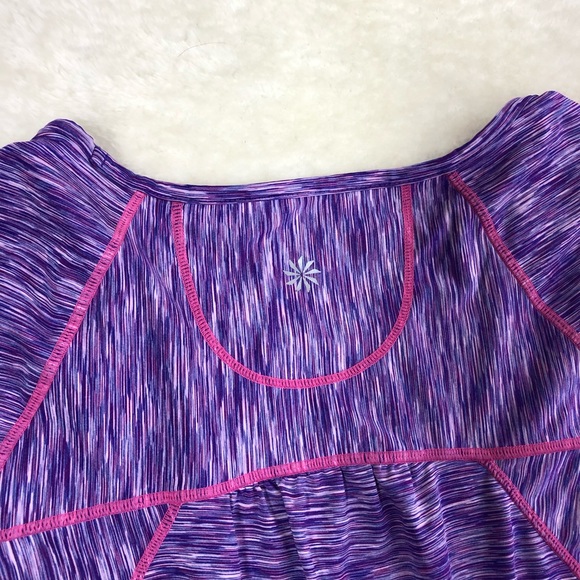 Athleta Purple Pop Space Dye Tee Shirt - Picture 6 of 8